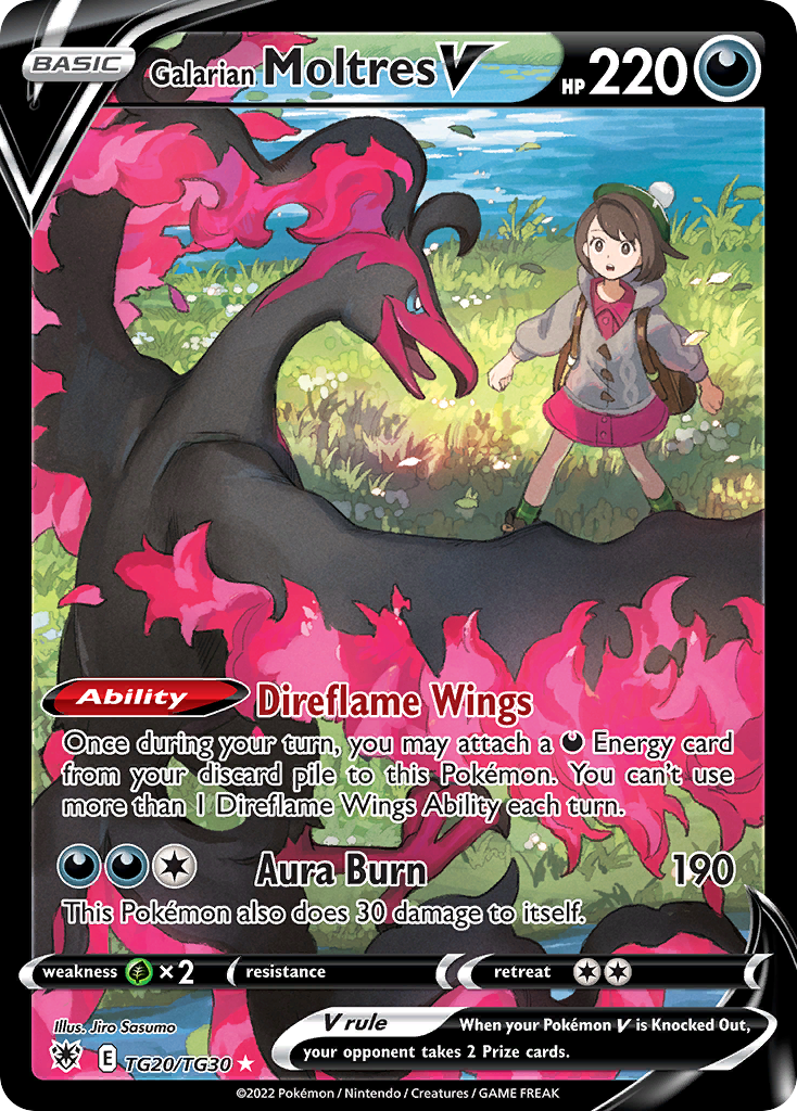 Astral Radiance Trainer Gallery Galarian Moltres V #TG20/30